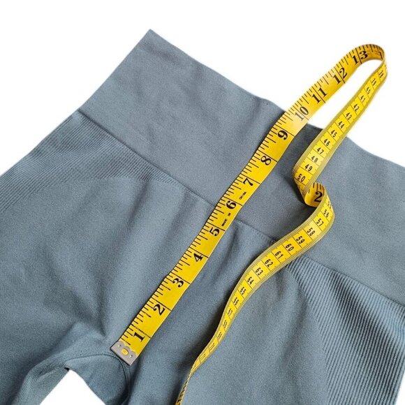 SET Active Sculpt Flex Leggings, Blue, Ribbed Details, Athletic, Size Medium - Picture 4 of 8